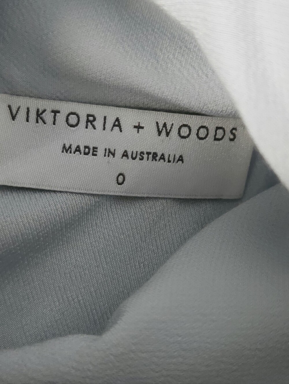 Viktoria + Woods Draped Asymmetric Cowl Neck Top Light Blue Sz 0 Australia - Picture 4 of 8